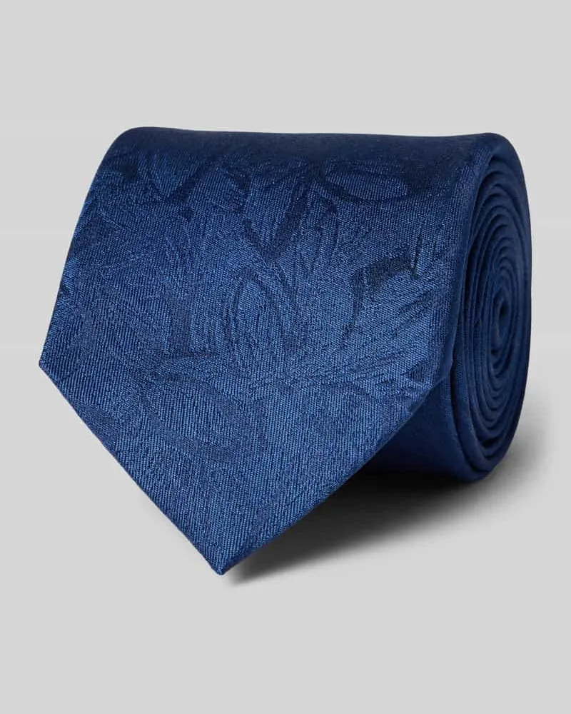 Monti Seidenkrawatte mit floralem Allover-Print (7 cm Marine