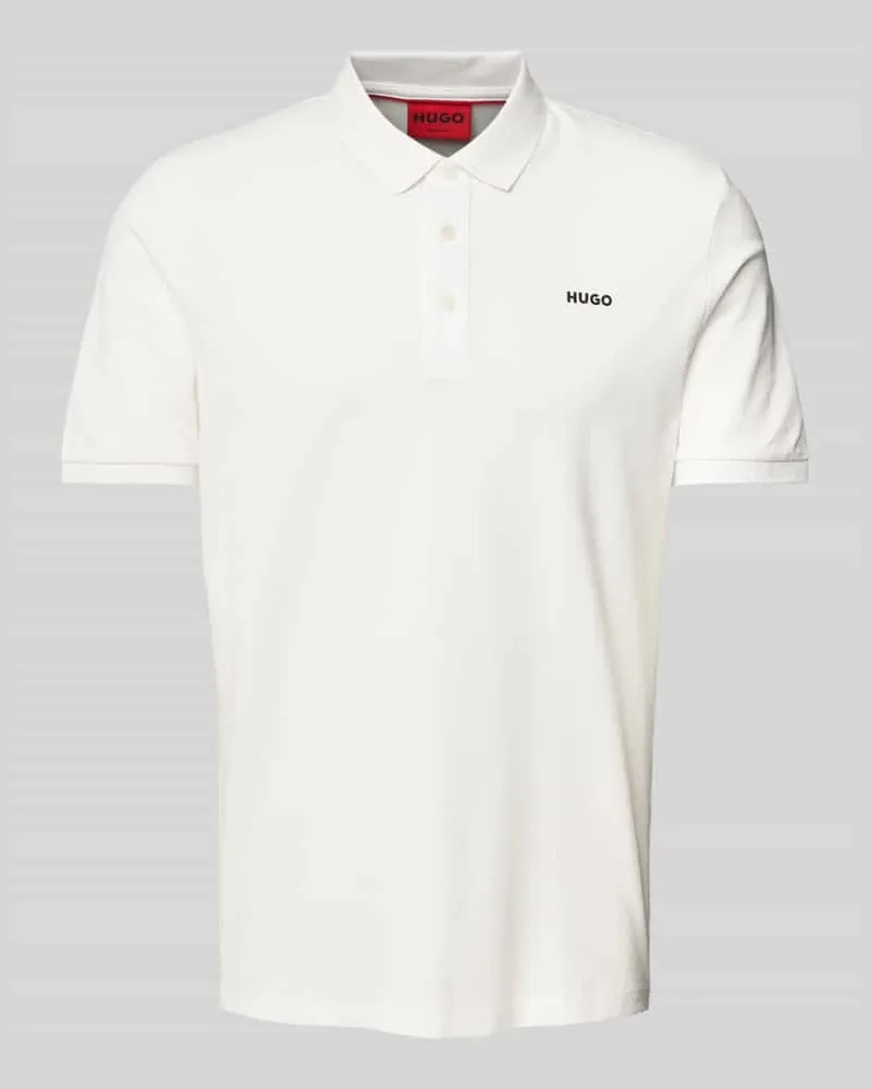 HUGO BOSS Poloshirt mit Label-Print Modell 'Donos Kitt