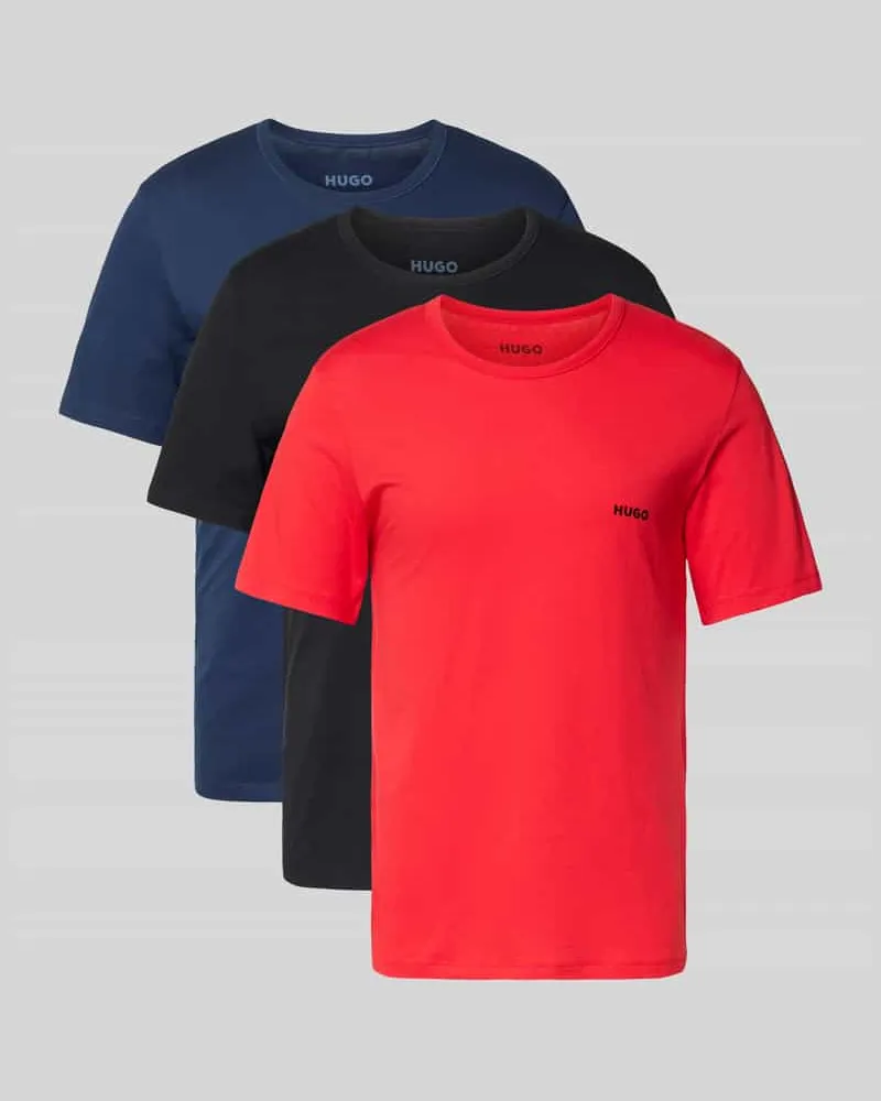 HUGO BOSS Regular Fit T-Shirt Set im 3er-Pack Dunkelblau