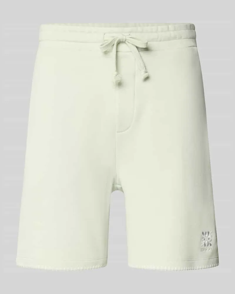 HUGO BOSS Regular Fit Sweatshorts aus reiner Baumwolle Modell 'DARONOSO Mint