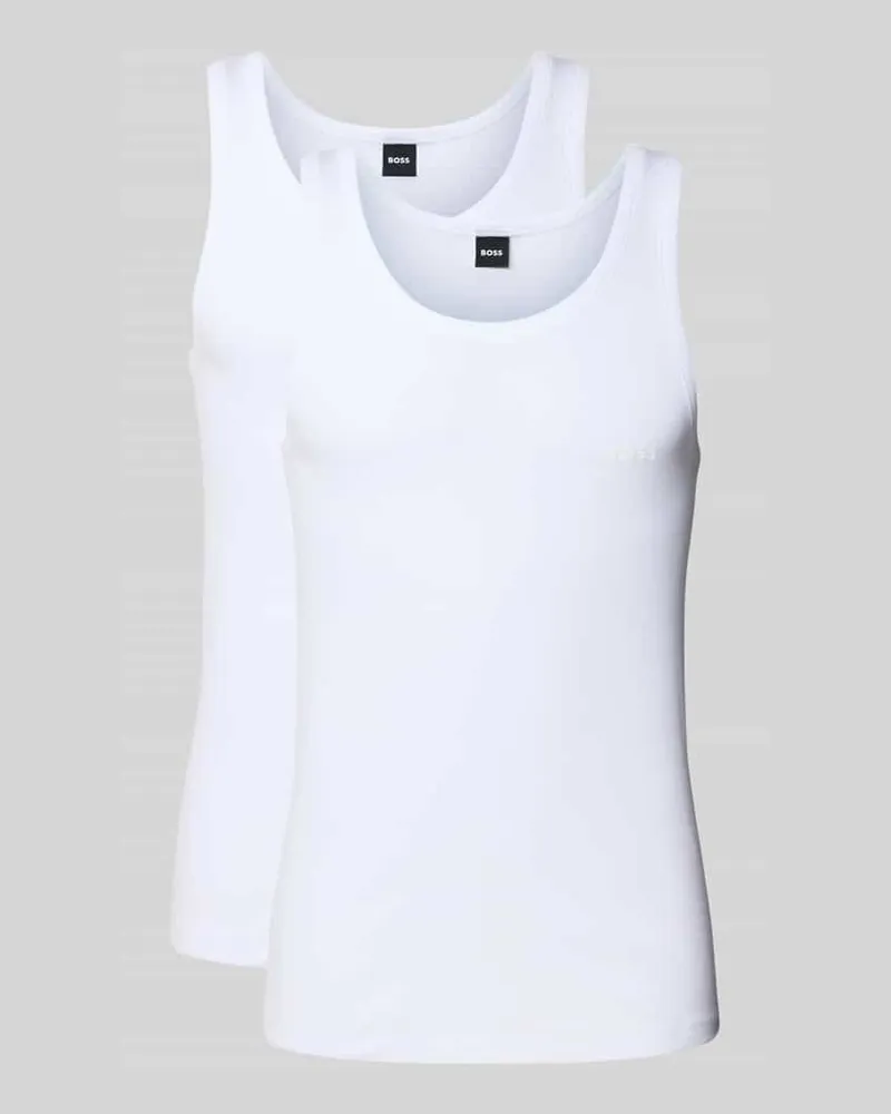 HUGO BOSS Tanktop mit Label-Print Modell 'Tank Top Original Weiss
