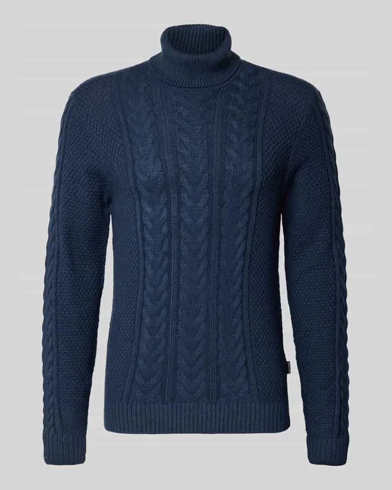 Blend Strickpullover mit Rollkragen Modell 'BASIM Marine
