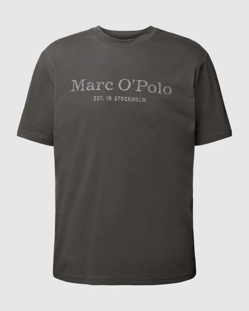 Marc O'Polo T-Shirt mit Statement- und Label-Print Anthrazit