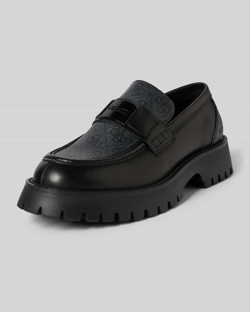 Guess Loafers aus Leder-Mix Modell 'GORIZIA Black