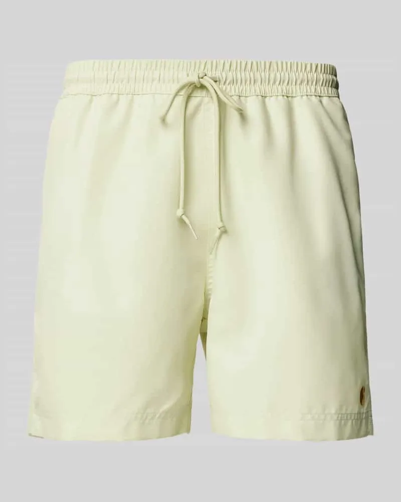 Carhartt WIP Badehose mit Label-Stitching Hellgelb