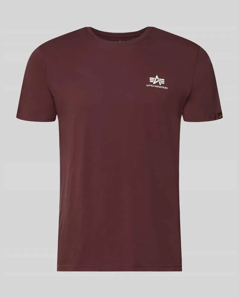 Alpha Industries T-Shirt mit Label-Details Modell 'BASIC Bordeaux