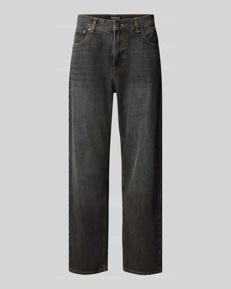 Jack & Jones Wide Fit Jeans aus reiner Baumwolle Modell 'Ted Mittelgrau