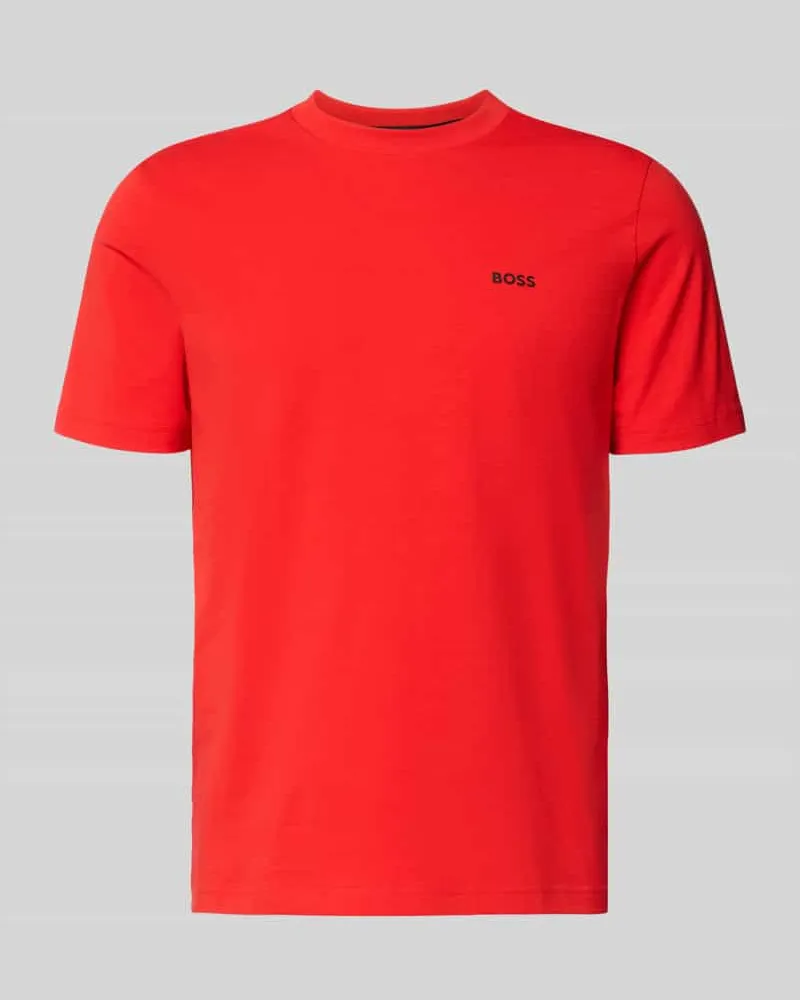 HUGO BOSS Regular Fit T-Shirt aus Baumwoll-Mix Rot