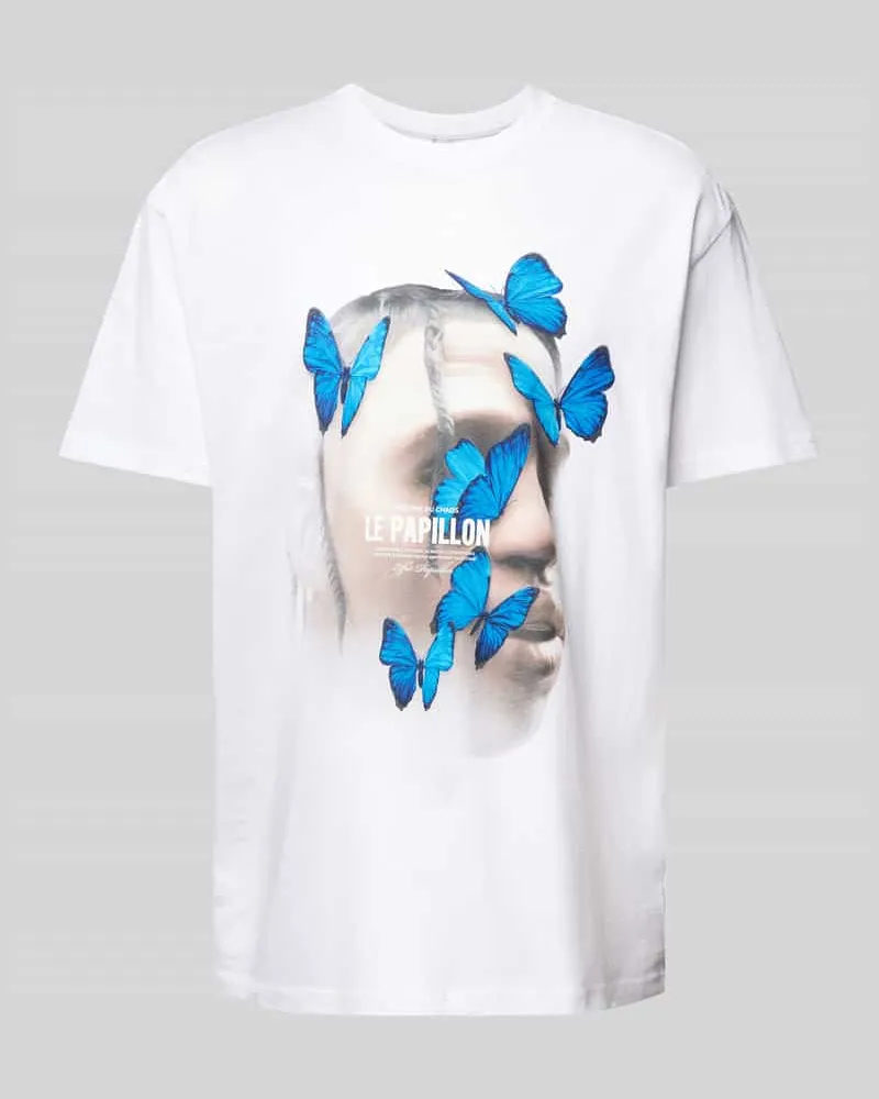 Mister Tee T-Shirt mit Motiv-Print Modell 'LE PAPILLON 