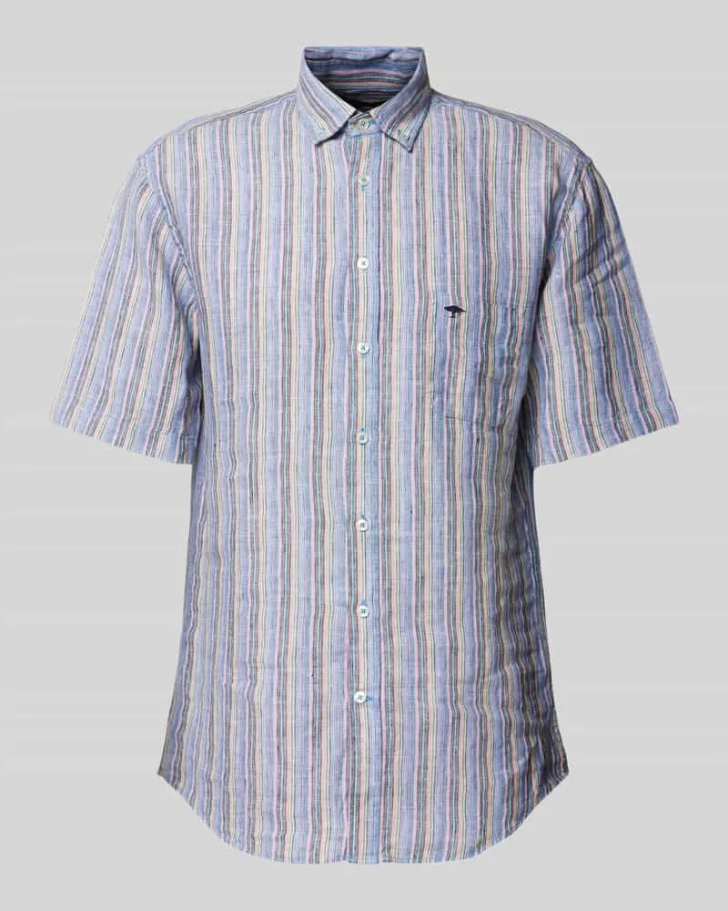 Fynch-Hatton Regular Fit Freizeithemd aus reinem Leinen Royal