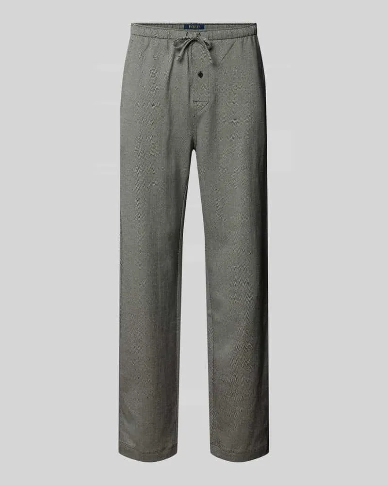 Ralph Lauren Lounge-Hose im Allover-Look mit elastischem Bund Black