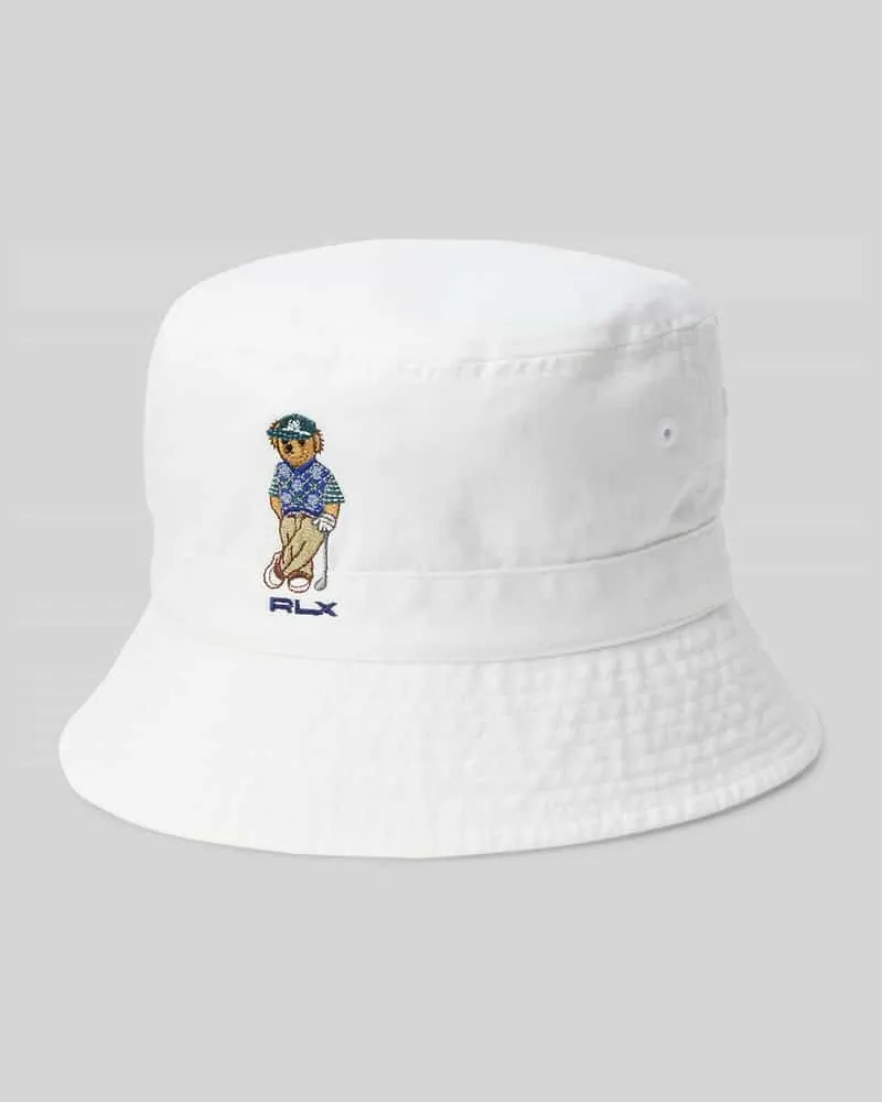 Ralph Lauren Hut mit Polo Bear Stitching Weiss