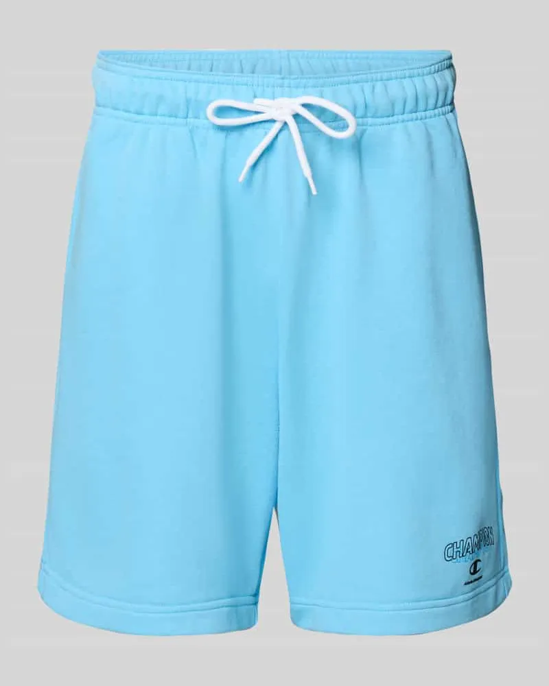 Champion Sweatshorts mit Logo und elastischem Bund Hellblau