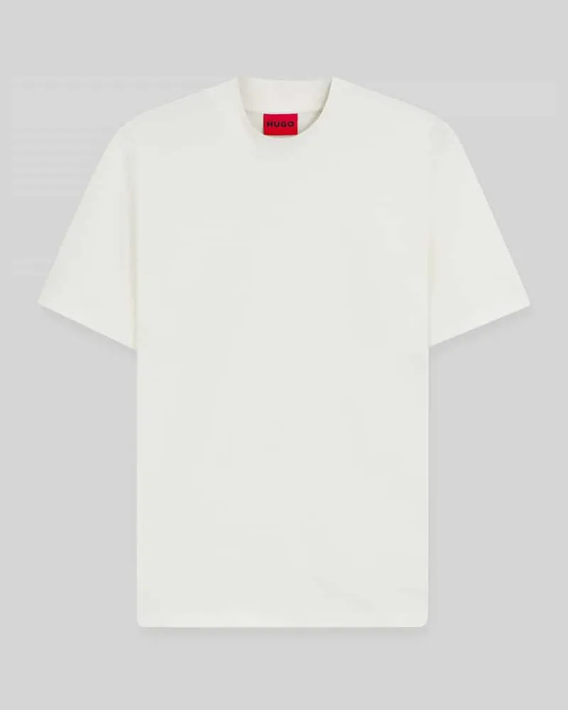 HUGO BOSS Slim Fit T-Shirt aus reiner Baumwolle Modell 'DIMERSOM Offwhite