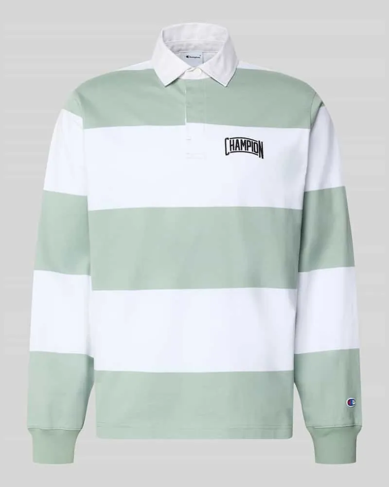 Champion Relaxed Fit Poloshirt aus Baumwolle Gruen