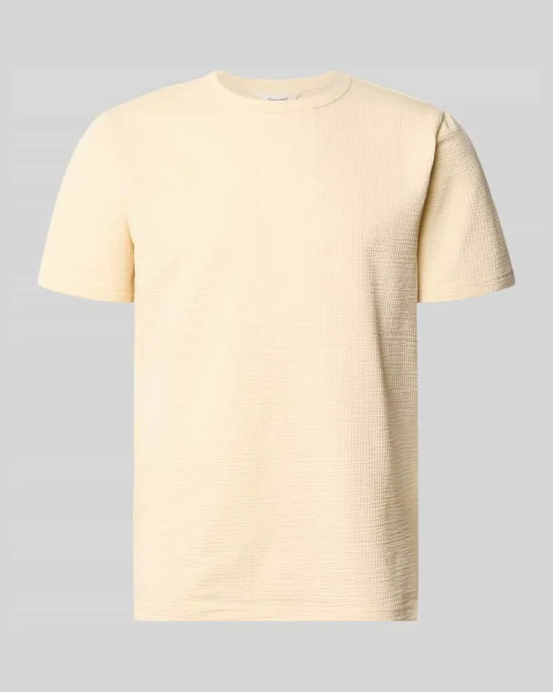 Selected Homme Regular Fit T-Shirt aus Baumwoll-Mix Modell 'SANDER Sand