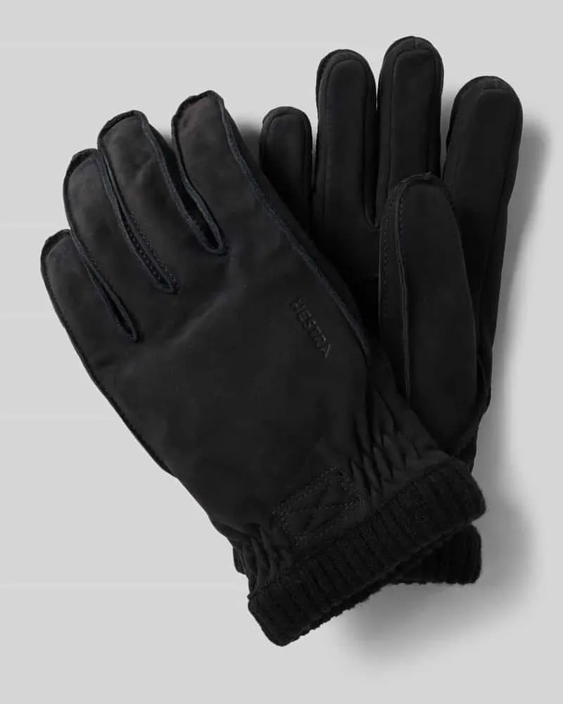 Hestra Handschuhe mit Label-Detail Modell 'Joar Black