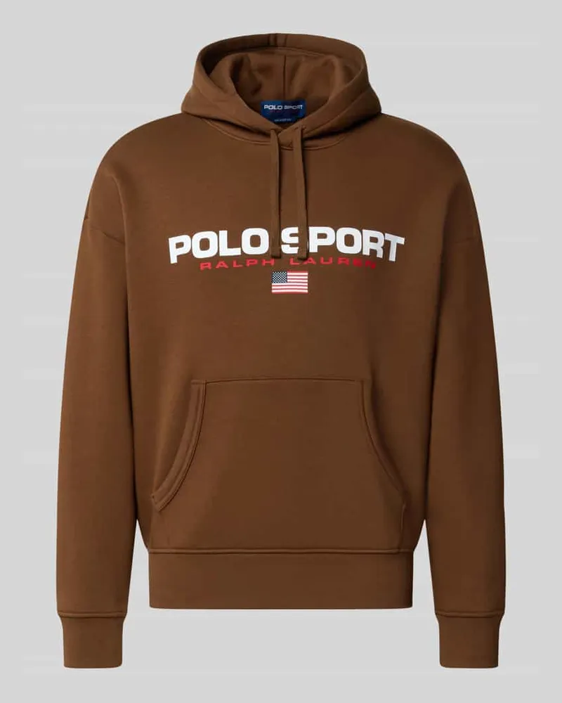 Ralph Lauren Relaxed Fit Hoodie aus Baumwoll-Mix Hellbraun