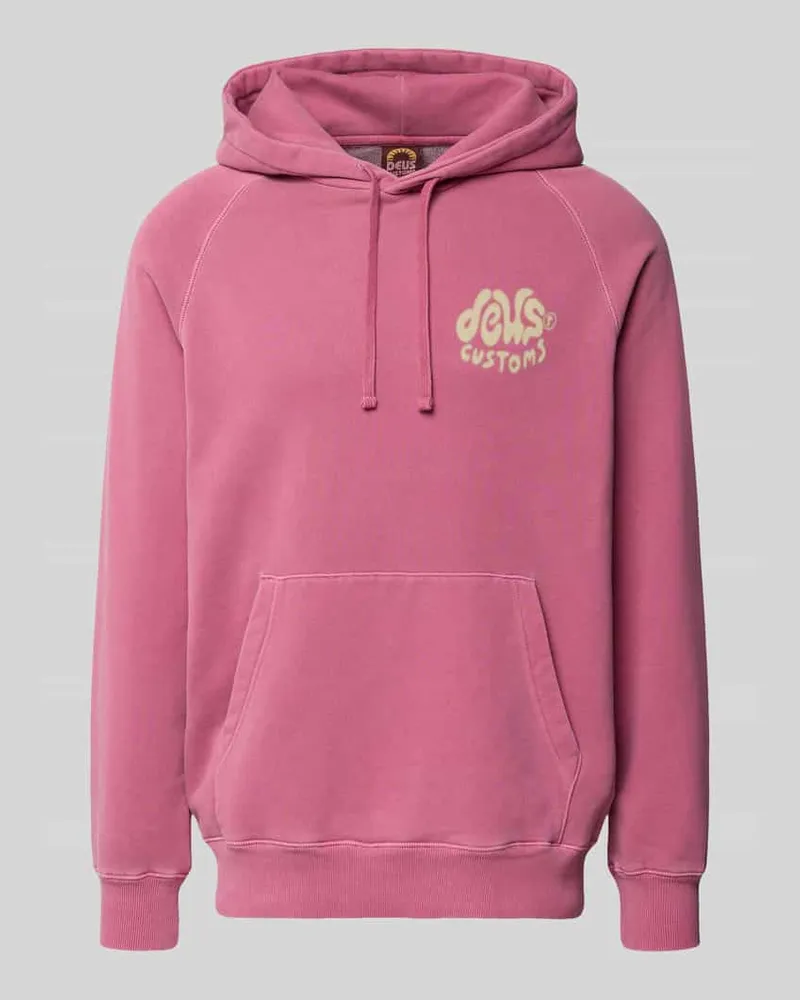 Deus Ex Machina Hoodie mit Känguru-Tasche Modell 'DEBRIS REVERSE Rosa