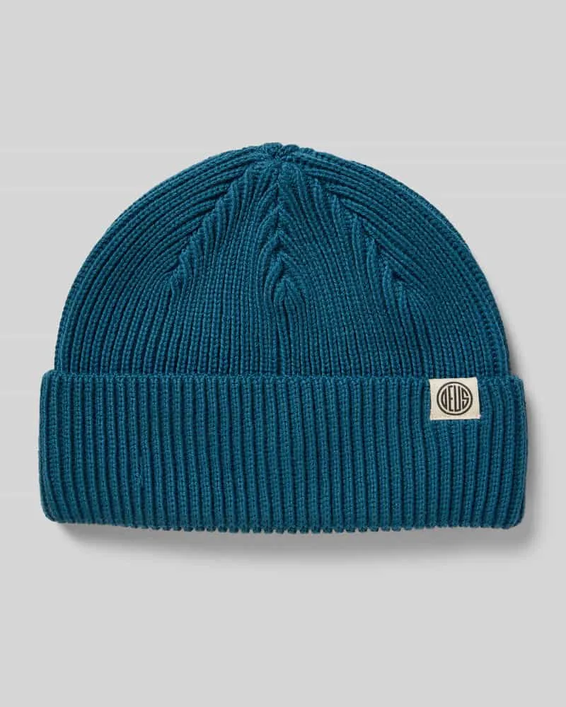 Deus Ex Machina Beanie mit Label-Detail Blau