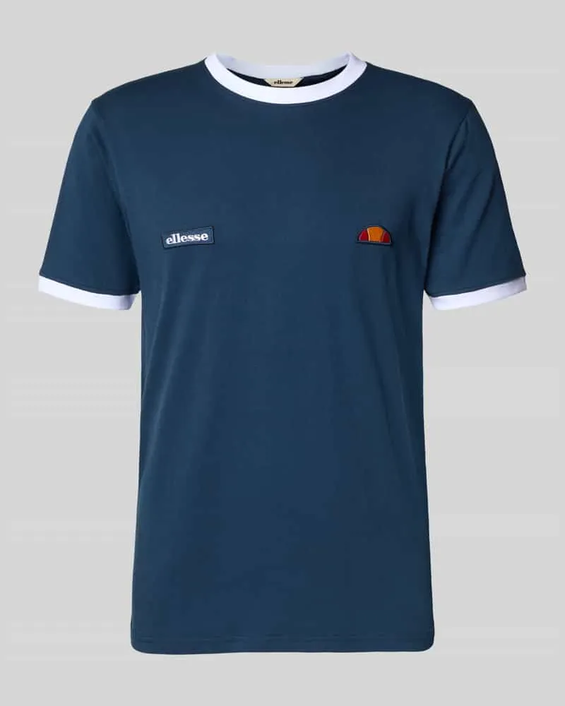 Ellesse T-Shirt mit Logo- und Label-Patch Modell 'RINGETTO Marine