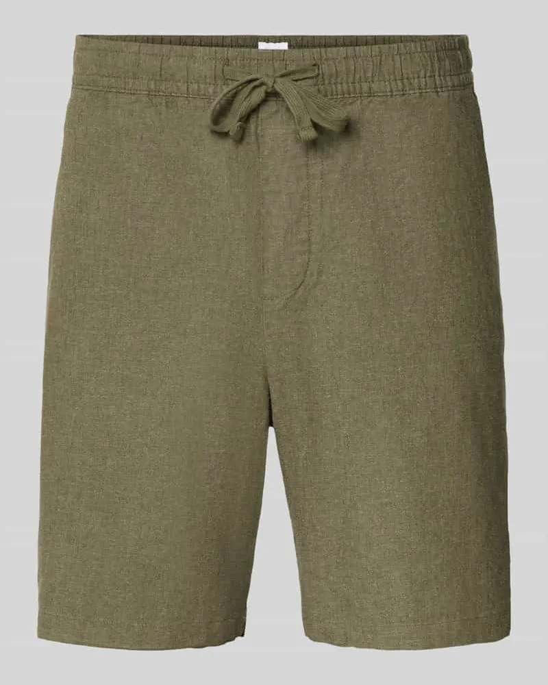 GAP Leinenshorts mit elastischem Bund Oliv