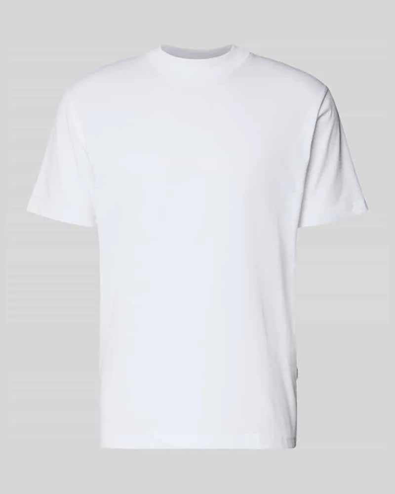 Selected Homme Regular Fit T-Shirt aus reiner Baumwolle Modell 'COLMAN Weiss