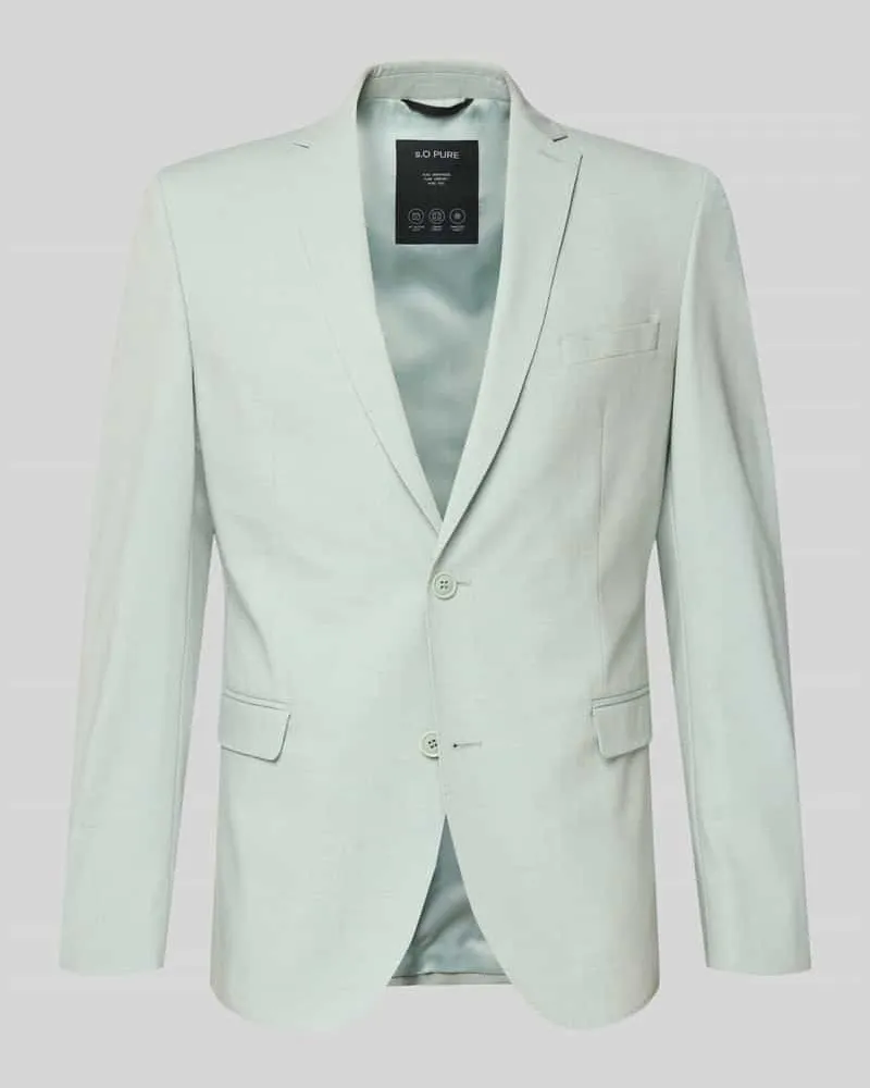 S.Oliver Regular Fit Anzugsakko mit Viskose-Anteil Hellgruen