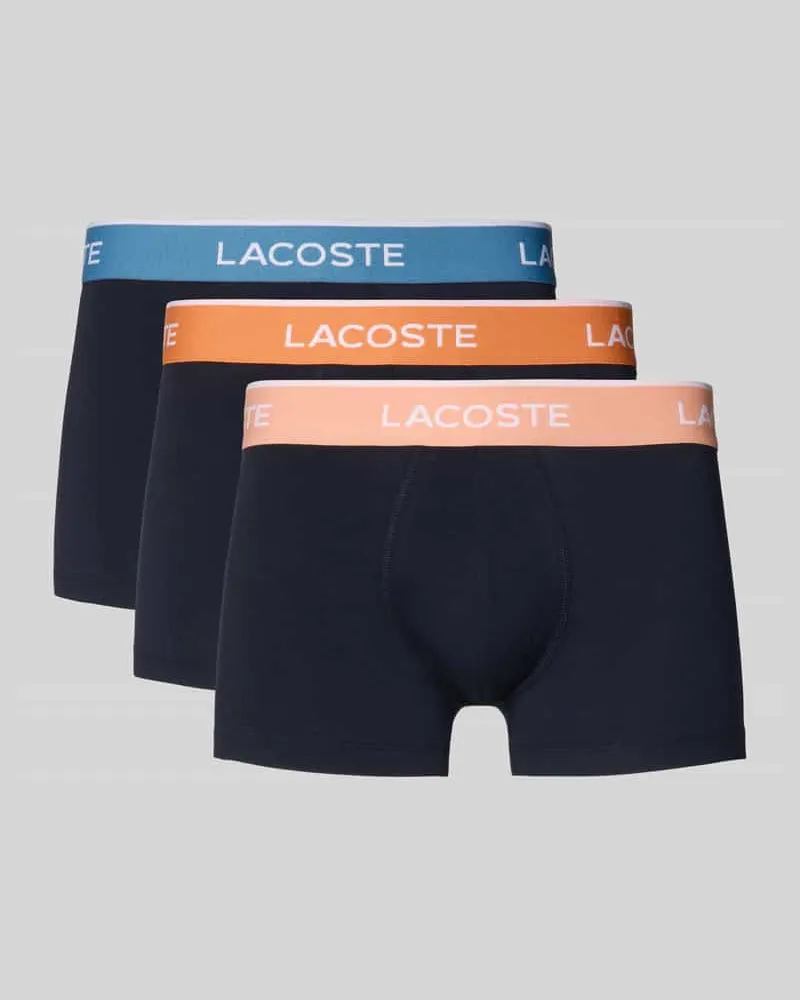 Lacoste Trunks aus Baumwoll-Mix im 3er-Pack Marine