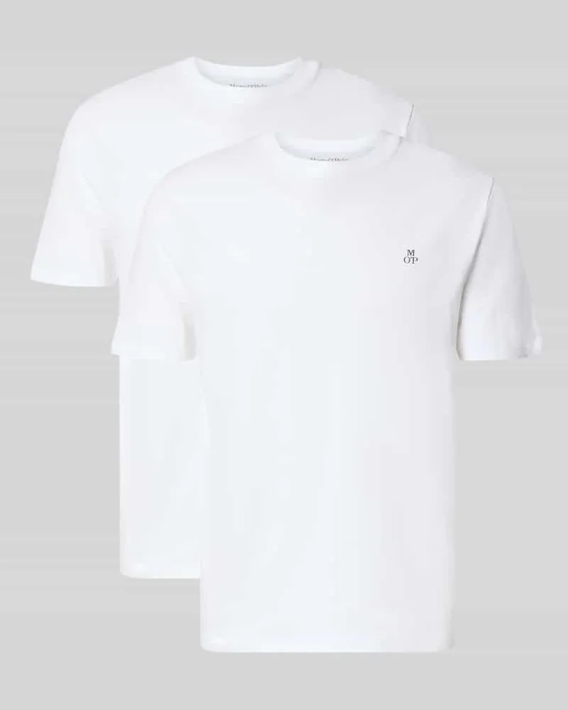 Marc O'Polo Regular Fit T-Shirt Set im 2er-Pack Weiss
