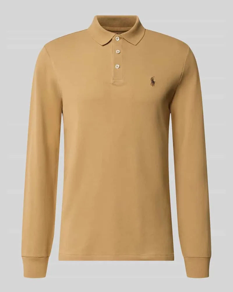 Ralph Lauren Slim Fit Pullover aus Baumwoll-Mix Camel