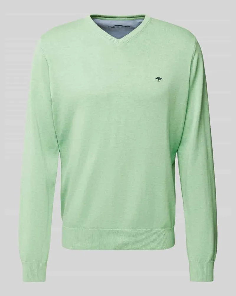 Fynch-Hatton Strickpullover mit Logo-Stitching 