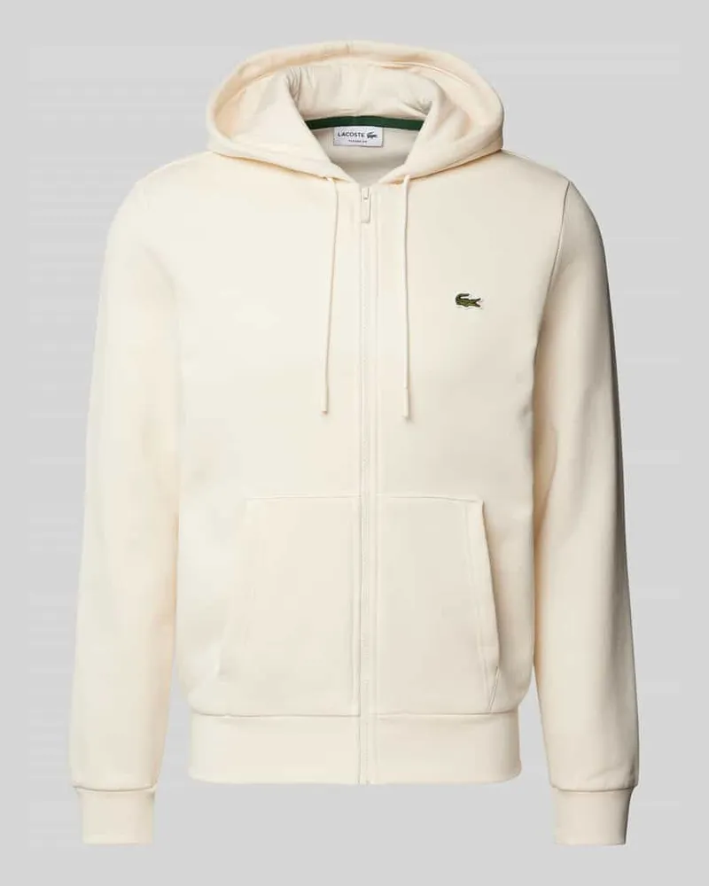 Lacoste Sweatjacke mit Label-Patch 
