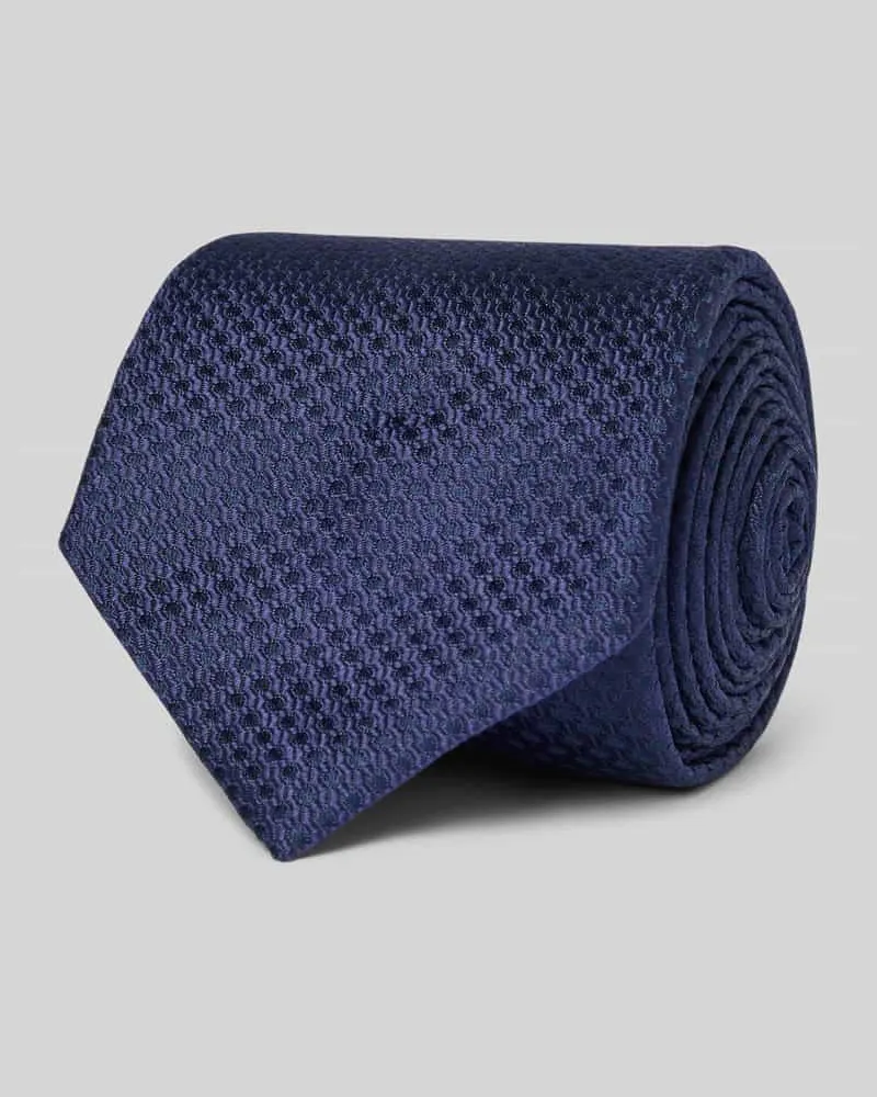 Olymp Seidenkrawatte aus reiner Seide (6,5 cm Marine