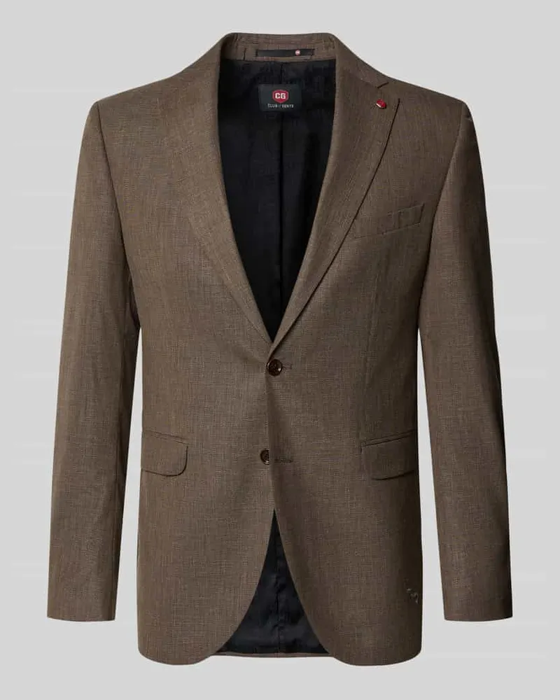 CG Sakko mit Pattentaschen Modell 'Colvin Mittelbraun