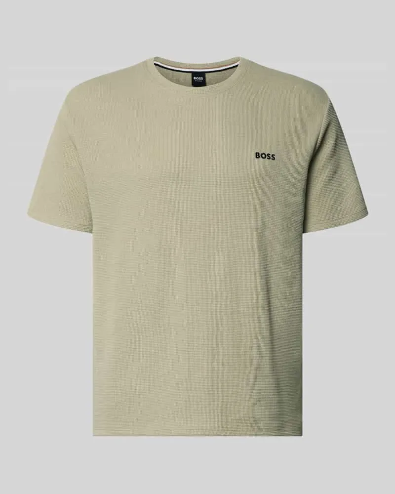 HUGO BOSS Regular Fit T-Shirt aus Baumwoll-Mix Schilf