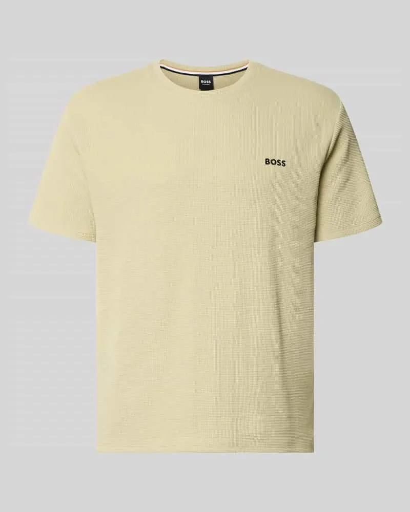 HUGO BOSS Regular Fit T-Shirt aus Baumwoll-Mix Schilf