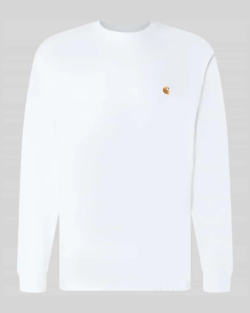 Carhartt WIP Longsleeve mit Label-Stitching Weiss