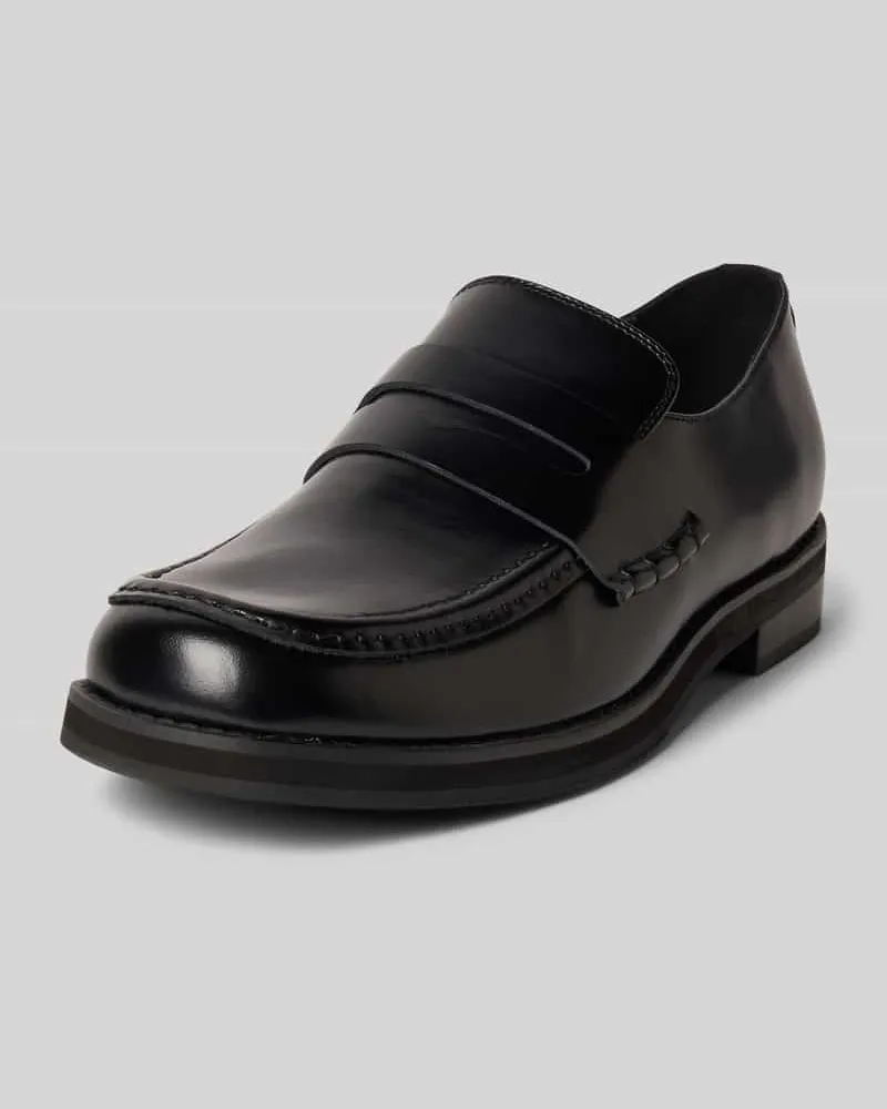 Guess Loafers aus Leder-Mix mit Logo-Applikation Modell 'Bart 