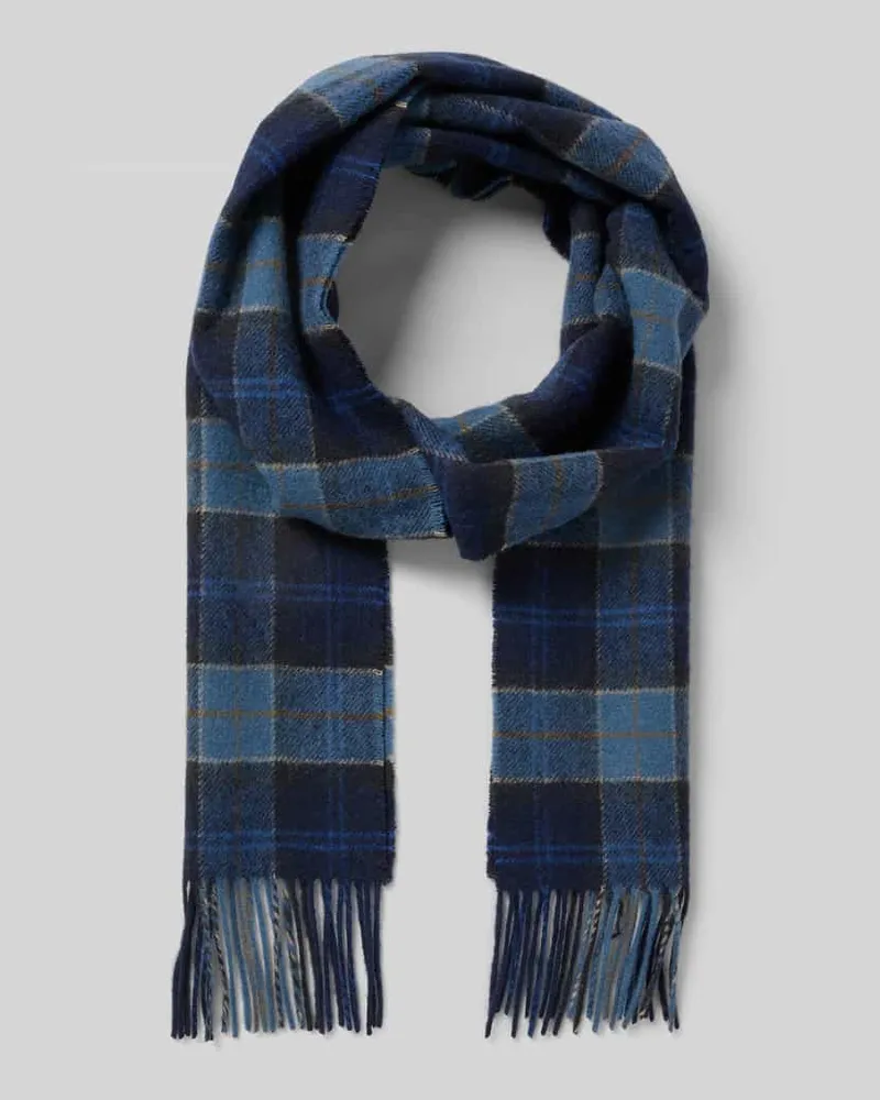 Barbour Schal aus reiner Wolle Dunkelblau