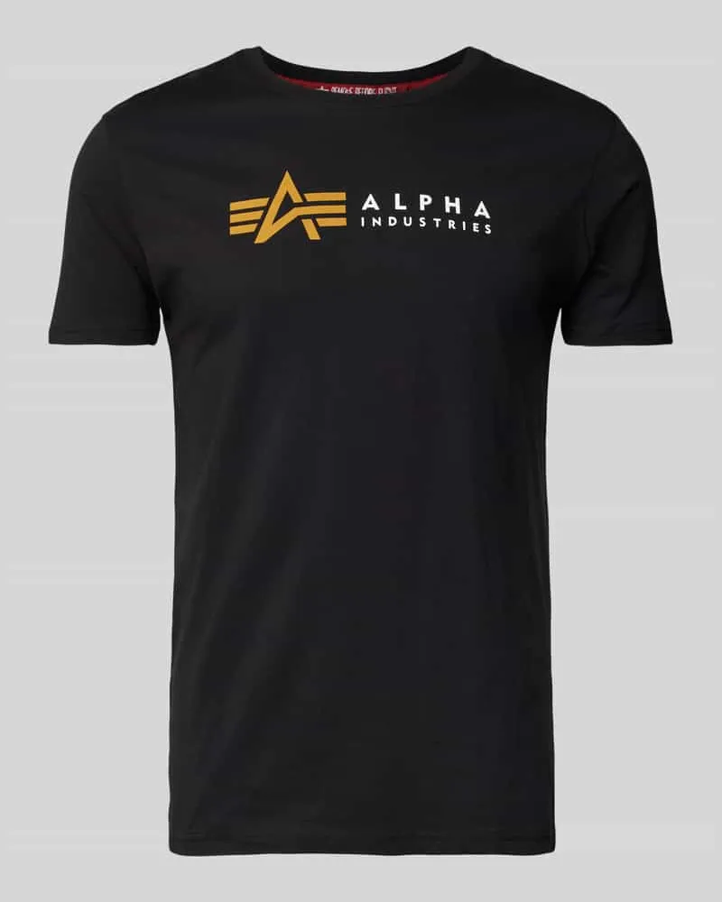 Alpha Industries T-Shirt mit Label-Print 