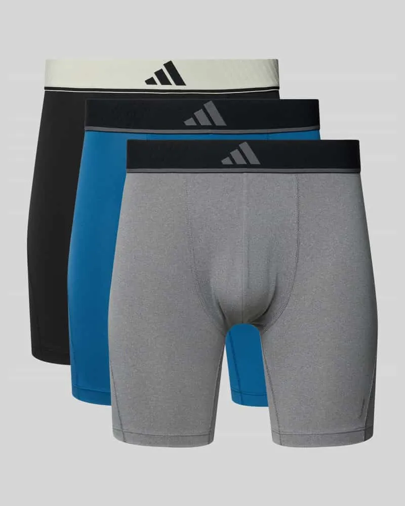 adidas Trunks im 3er-Pack mit elastischem Logo-Bund Hellgrau