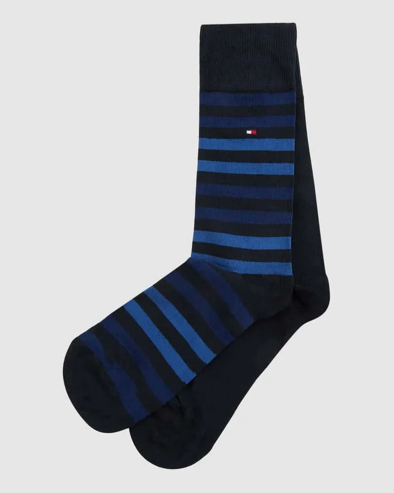 Tommy Hilfiger Socken mit Label-Detail im 2er-Pack Modell 'DUO STRIPE SOCK 