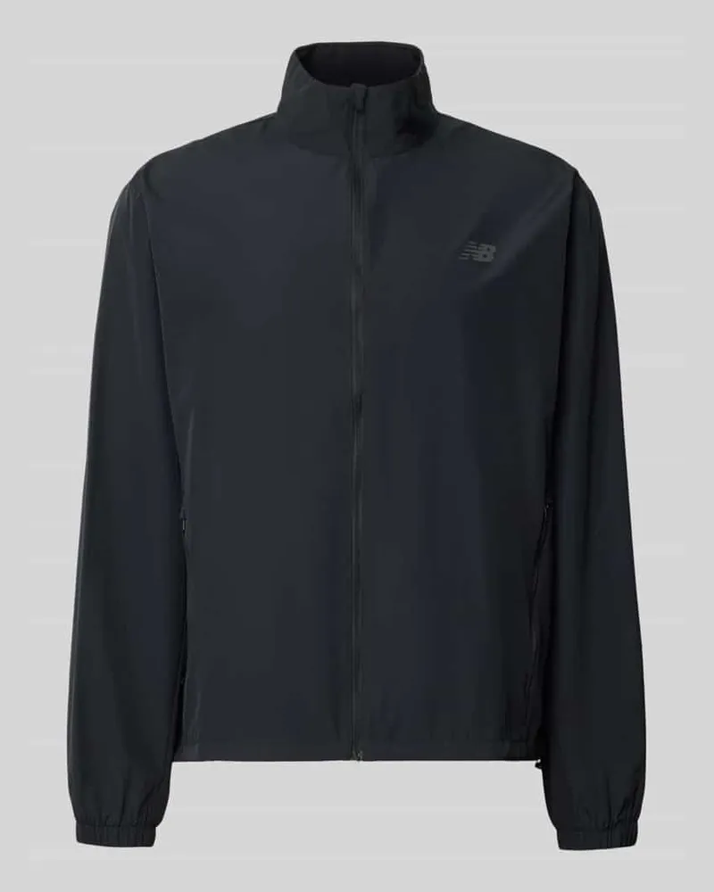 New Balance Regular Fit Jacke in Stehkragen Modell 'Fast Days Black