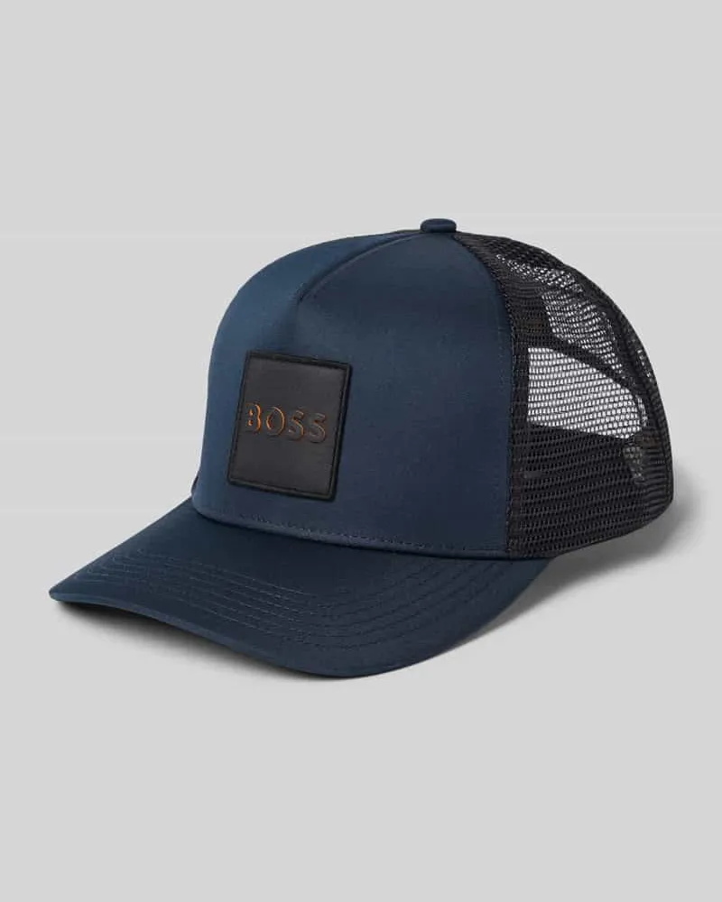 HUGO BOSS Cap mit Label-Patch Marine