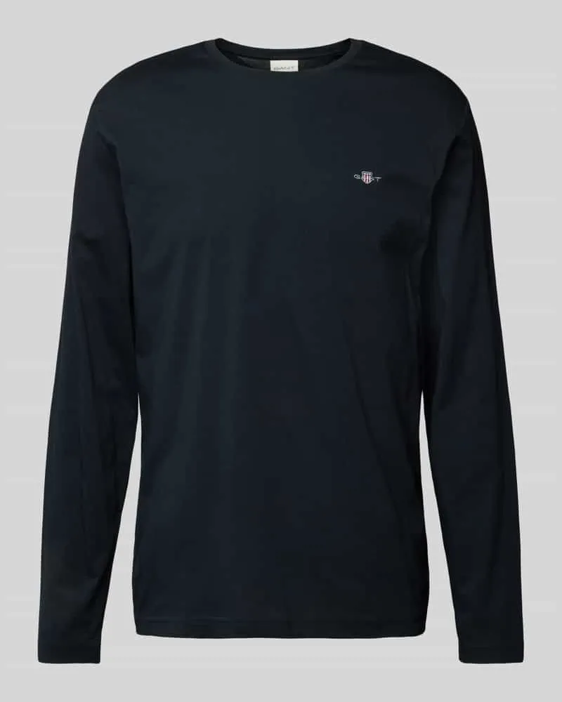 Gant Longsleeve mit Label-Stitching Black