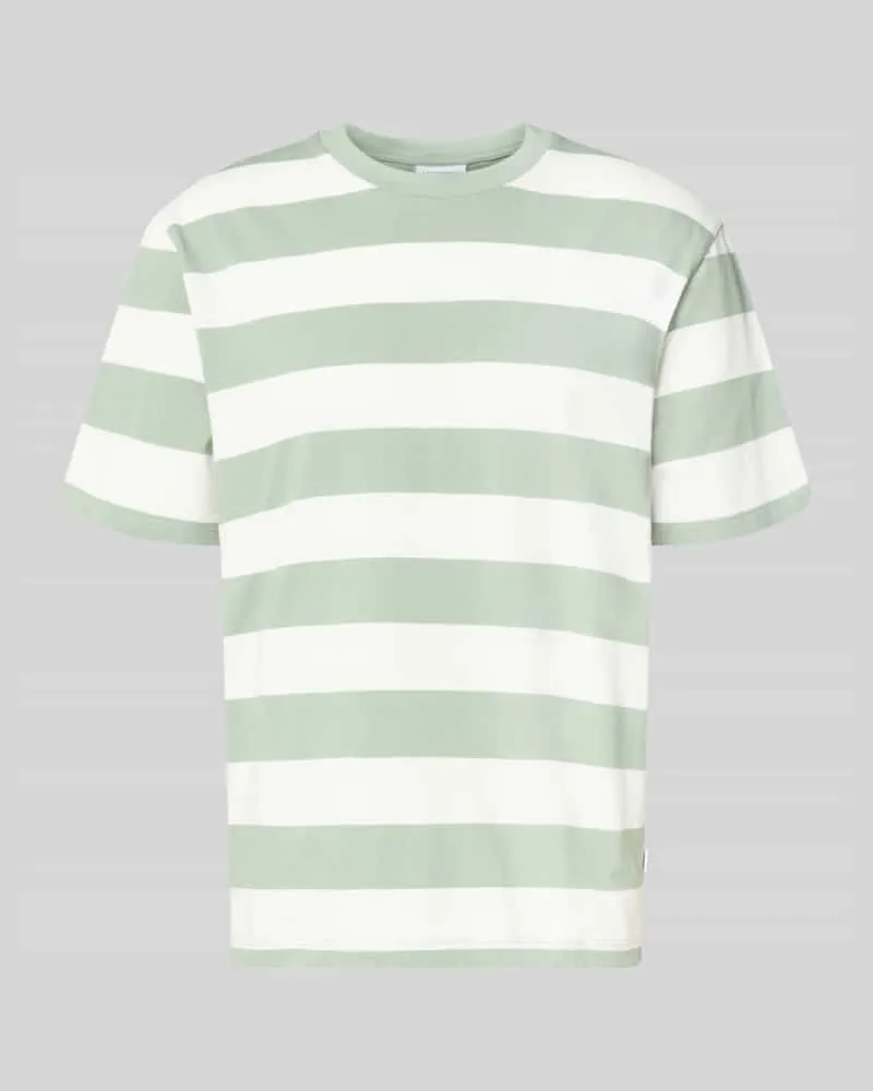 Lindbergh Oversized T-Shirt mit Rundhalsausschnitt Gruen