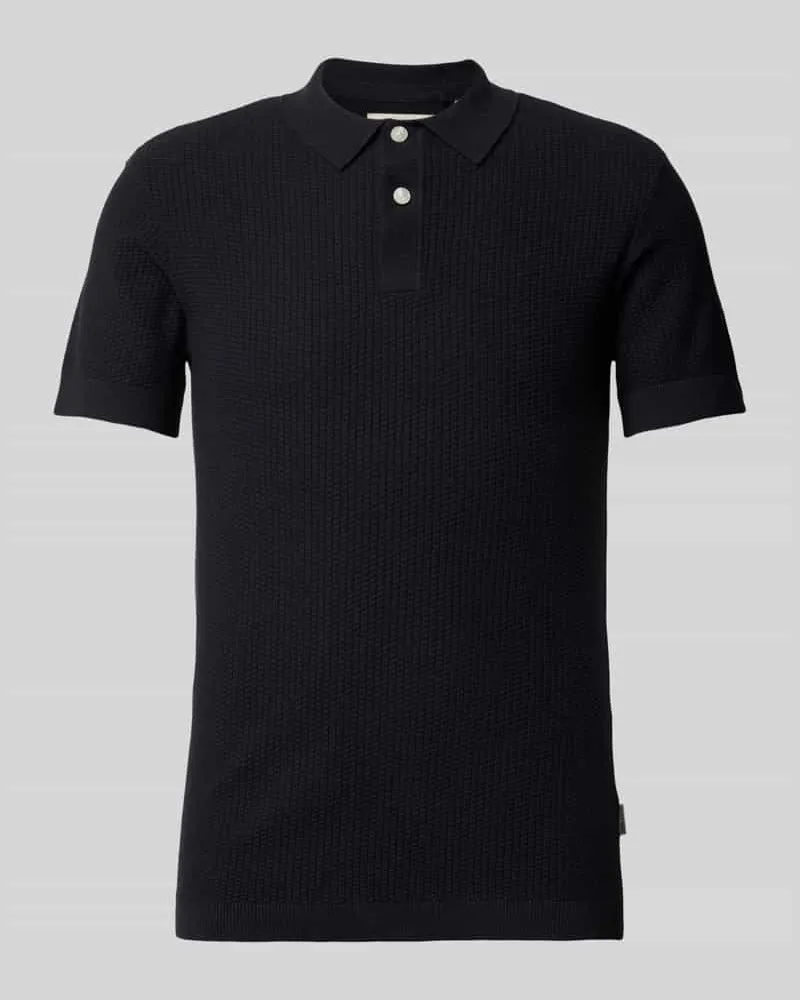 Blend Super Skinny Fit Poloshirt mit Strukturmuster Modell 'AIDEN 