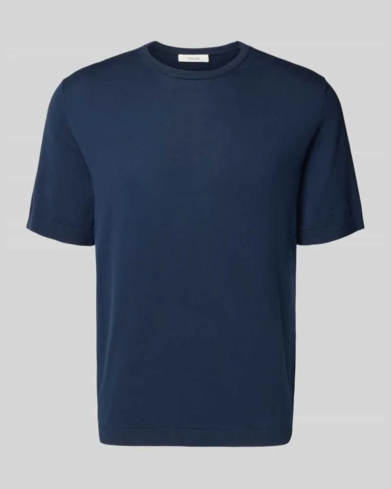 Selected Homme Regular Fit T-Shirt aus reiner Bio-Baumwolle Modell 'TORINO Dunkelblau