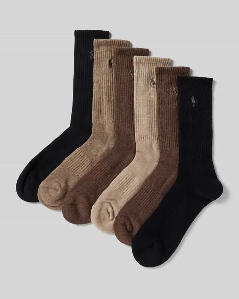 Ralph Lauren Socken mit Logo-Stitching im 3er-Pack Camel